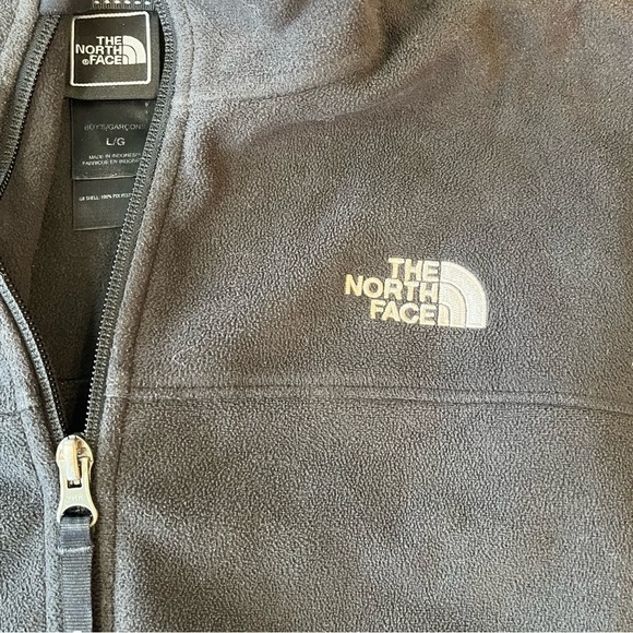 The North Face boys black Fleece windwall jacket size large - Picture 3 of 7